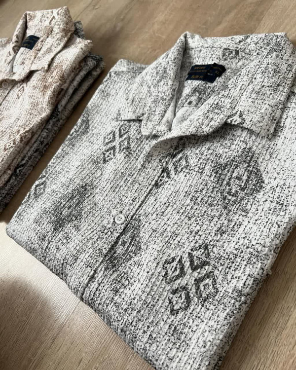 پیراهن کنفی آستین کوتاه مردانه ارجینال،نخ ترک با کیفیتی بسیار عالی تولید شرکت L CON کپی