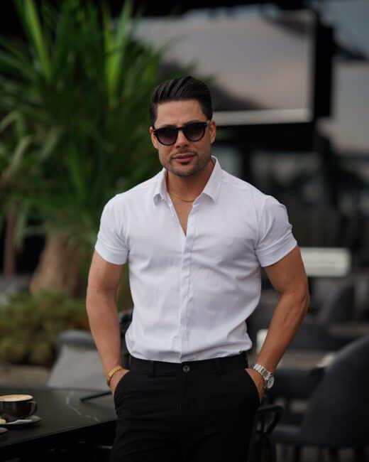 پیراهن آستین کوتاه تک رنگ